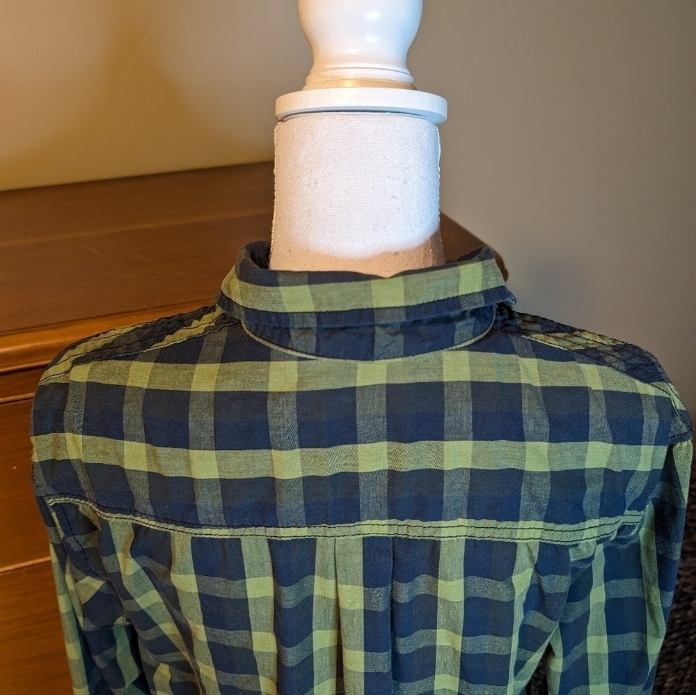Realtree Button Up Snaps Long Sleeve Lightweight Plaid Shirt Mens Medium - Picture 3 of 10